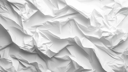 Fototapeta premium Abstract Texture of Crumpled White Paper
