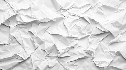Obraz premium Crumpled White Paper Texture Background
