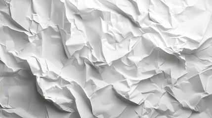 Obraz premium Abstract Texture of a Crumpled White Sheet of Paper