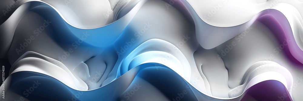Poster abstract white wavy background minimalist design elegant gradient curves high resolution