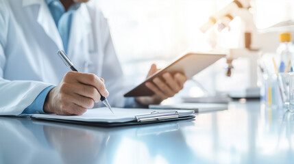 Fototapeta premium Collaborating Scientists in Laboratory Medical Research