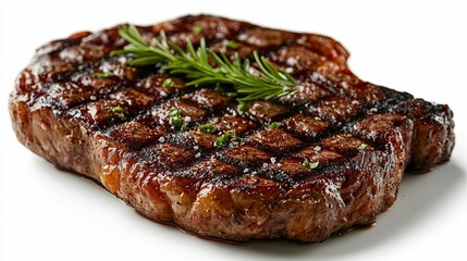 Grilled Ribeye Steak with Rosemary and Salt