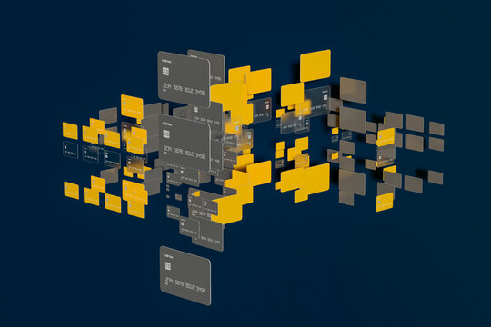 Understanding purchase expenses with abstract credit card designs