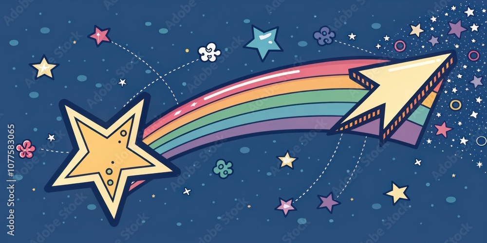 Poster nova trail a vibrant cursor resembling a shooting star dances across the display leaving behind a wa