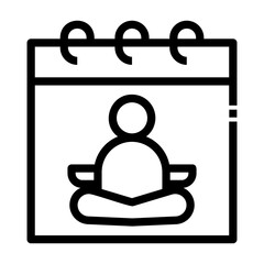 yoga schedule Line Icon