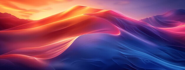 Obraz premium Colorful Abstract Background with Wavy Shapes and Curves for Modern Design