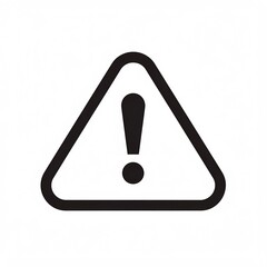 Exclamation point icon isolated on a white background graphic resource business presentation hazard sign
