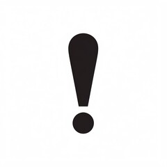 Exclamation point icon isolated on a white background graphic resource business presentation hazard sign