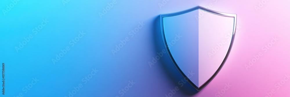 Aufkleber The design features a shield symbol on a smooth gradient background, emphasizing the significance of cybersecurity solutions. Generative AI