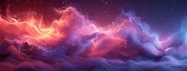 Purple Pink Gradient Background with Glowing Lights for Tranquil Creative Display