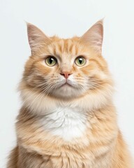 Obraz premium Majestic Maine Coon Cat Portrait with Fluffy Mane and Intense Gaze for Pet Lovers