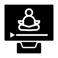 online yoga Solid icon