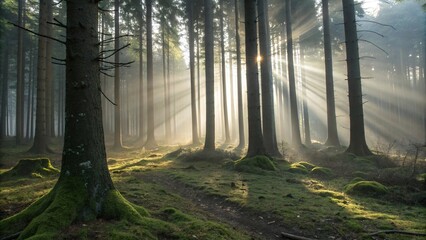 Obraz premium morning in the forest