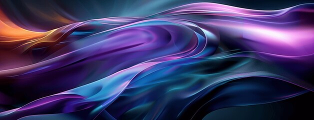 Fluid Neon Gradient Woman 3D Art