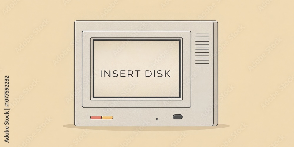 Poster minimalist charm a plain beige screen softly illuminates the early 90s text popup with the title ins