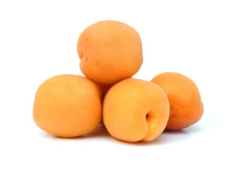 Peaches isolated on white background
