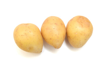 New potato isolated on white background close up