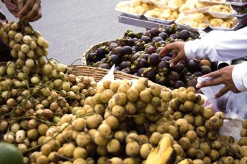 The street fruits market in Siem Reap, Cambodia	