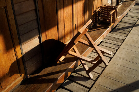 Wooden folding table
