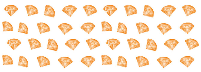 collection of diamonds with gold color vector line art