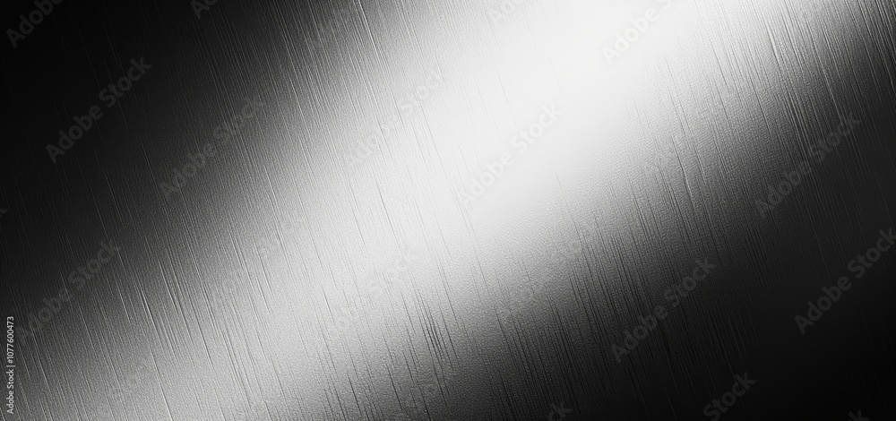 Aufkleber smooth grainy black and white gradient background with silver texture and light reflection minimalis
