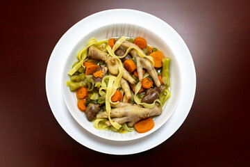The most rustic and nutritious soup in the world, real food rich in healthy nutrients with chicken feet
