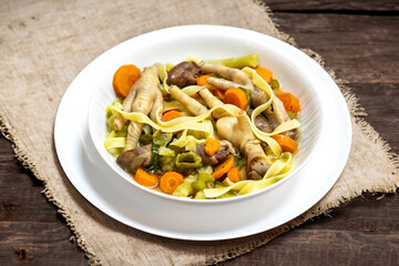 The most rustic and nutritious soup in the world, real food rich in healthy nutrients with chicken feet