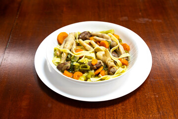 The most rustic and nutritious soup in the world, real food rich in healthy nutrients with chicken feet