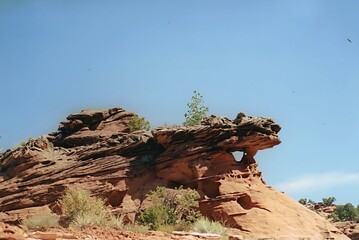 A photo of Burr Trail Road.