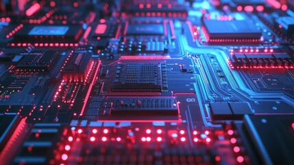 Obraz premium Close-up of a Circuit Board