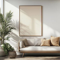 an artwork frame mockup style high quality no art works on the frame