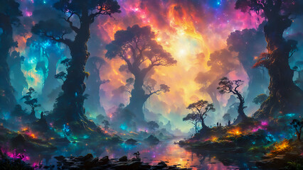Nebula Forest - alien planet 