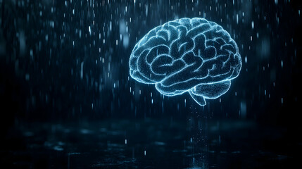 Digital Brain in the Rain, artificial intelligence, machine learning, deep learning, neural network, technology