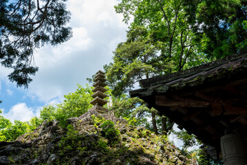 Naklejka premium 女人高野室生寺奥之院 七重石塔 奈良県宇陀市室生