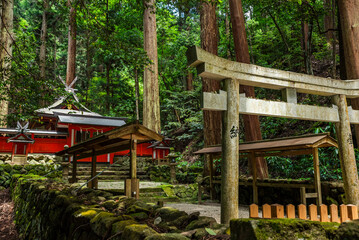 Naklejka premium 龍穴神社本殿 奈良県宇陀市室生
