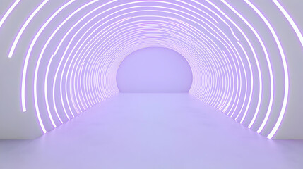 Purple Neon Tunnel, light, glowing, abstract, futuristic, modern