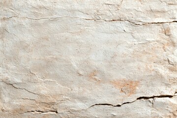 A white and brown stone wall with a few cracks