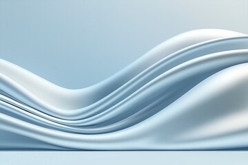 Obraz premium A blue and white wave pattern on a wall