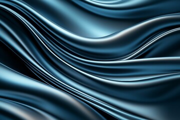 Fototapeta premium A blue and silver fabric with a wave pattern