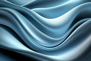 A blue and white striped fabric with a wavy pattern