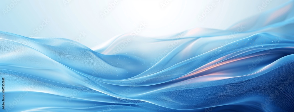 Poster elegant blue abstract background with smooth waves and copy space