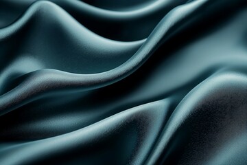 Obraz premium A piece of blue fabric with a wavy texture
