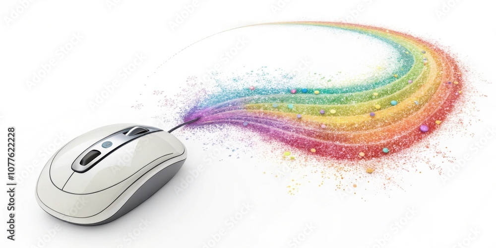 Aufkleber luminescent swirls a sleek modern cursor dances across the screen leaving behind a swirling trail of