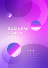 Purple Violet Pink And White Gradient Abstract Shapes Cover
