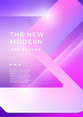 Purple Violet Pink And White Gradient Abstract Shapes Cover