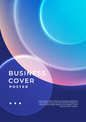 Abstract Flyer Template With Blue And Pink Style