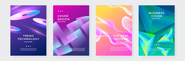 Colorful Modern Annual Report Template Concept Collection