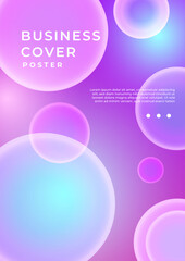 Purple Violet Pink And Blue Abstract Shape Cover Poster Design Background Collection