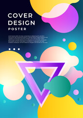 Colorful Minimalis Modern Cover Poster Design Background