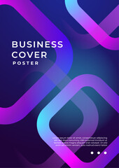 Fototapeta premium Blue Purple Violet And Pink Abstract Modern Cover Poster Design Background